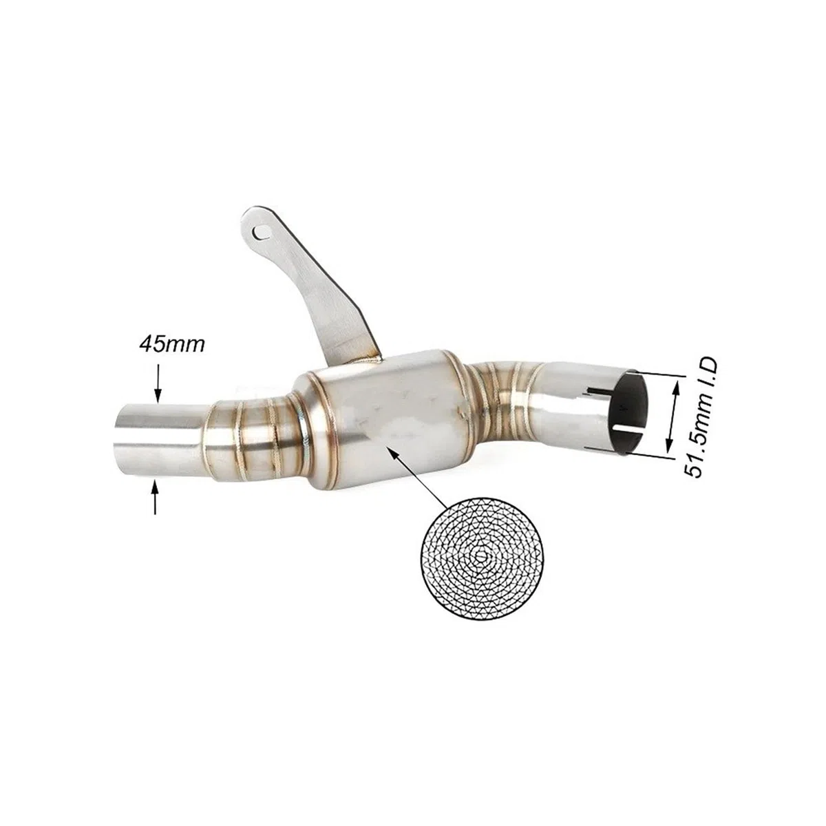 Silenziatore Scarico Moto Per CFMOTO 700 CLX 2020-2024 Per Heritage 700 Scarico Moto Centrale 51mm Slip-on(Link Pipe Sets)