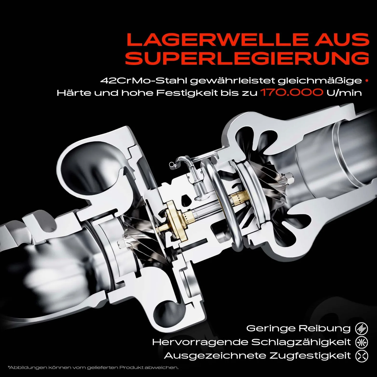 Frankberg Turbocompressore Gas di scarico Turbocompressore Diesel | Compatibile con: Sorrento I Van JC, H-1 Pianale/Telaio, H350 pianale/telaio, H-1 Box A1, Autobus H350, Sorrento I JC, H-1