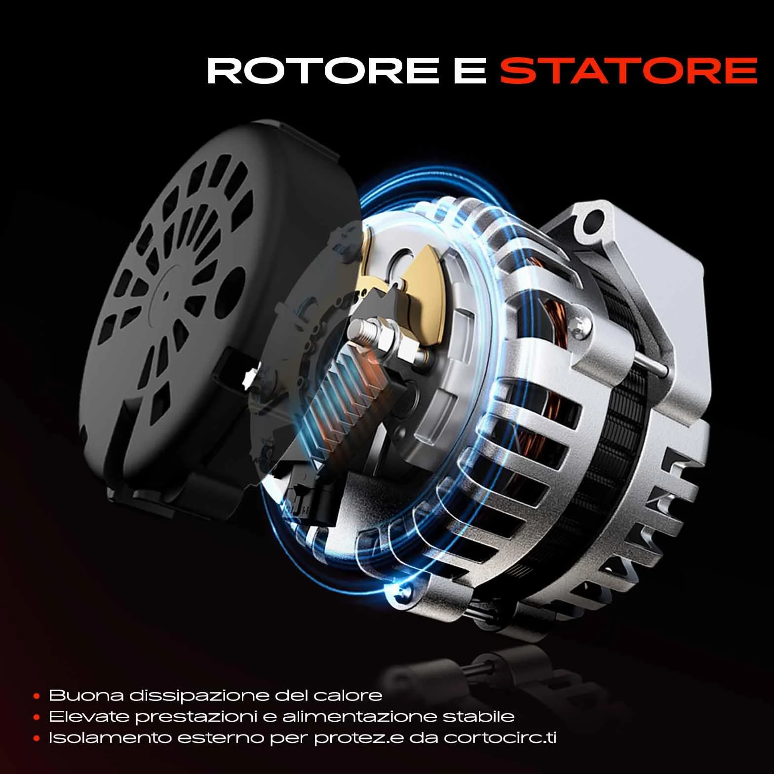 Frankberg Alternatore Generatore 8200404459 | 8200404459; Compatibile con: Traffico II Box FL, Trafic II pianale/telaio EL, M.e.g.a.n.e II Estate KM0/1