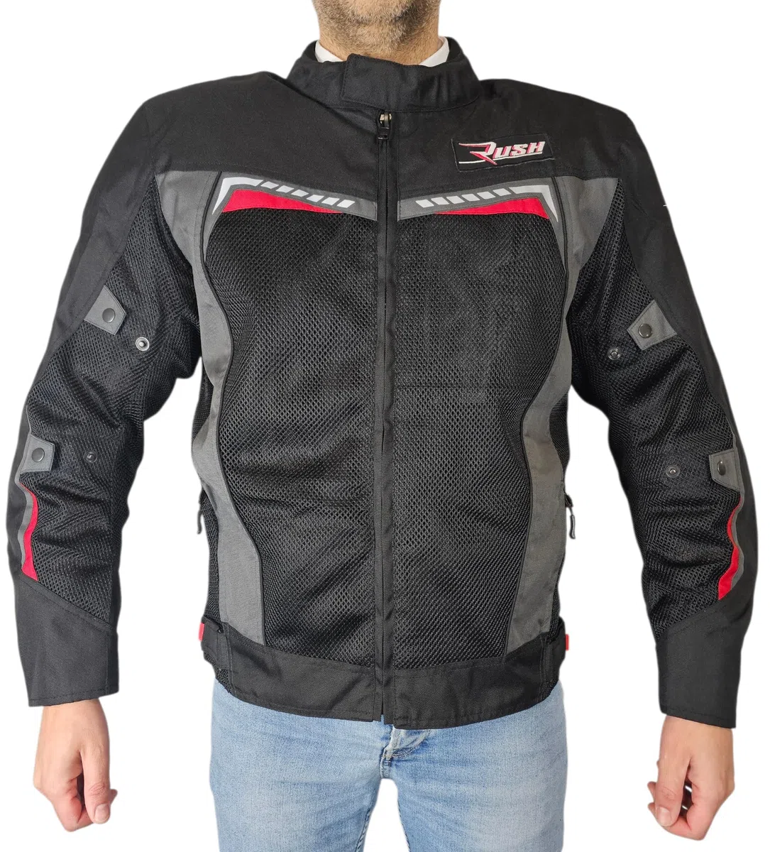 WinNet Giacca Giubbotto Moto leggero primaverile estivo Traforato traspirante Ventilato per l'Estate con Protezioni