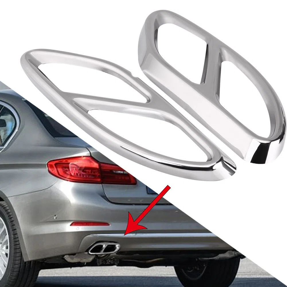 Copertura Del Tubo Di Scarico in Acciaio Inossidabile, Coperchio Del Tubo Di Coda Del Silenziatore Di Ricambio, Per Classe a B C E Glc Gle Gls, W176 W246 W205 W212 W213 X253 W166 X166, Argento