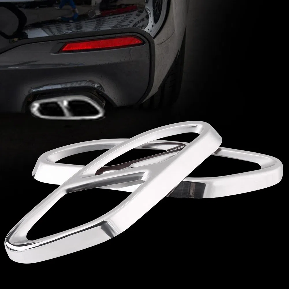 Copertura Del Tubo Di Scarico in Acciaio Inossidabile, Coperchio Del Tubo Di Coda Del Silenziatore Di Ricambio, Per Classe a B C E Glc Gle Gls, W176 W246 W205 W212 W213 X253 W166 X166, Argento