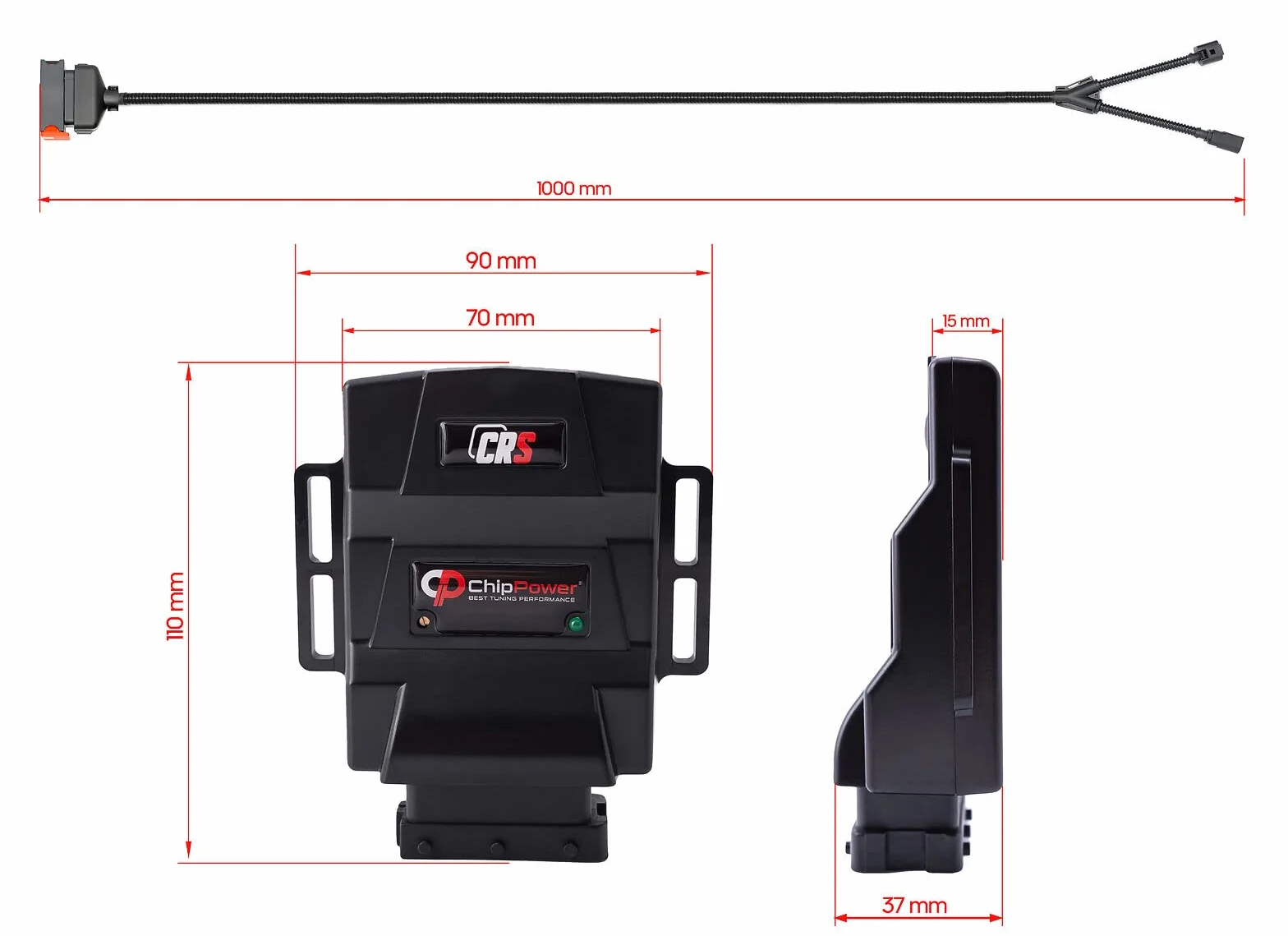 ChipPower Centralina Aggiuntiva CRS all'auto per Audi A4 B8 (8K) 2.0 TDI 125 kW 170 CV 2007-2016 Tuningbox Plug&Drive Adatto Chip Tuning con Presa Individuale Diesel