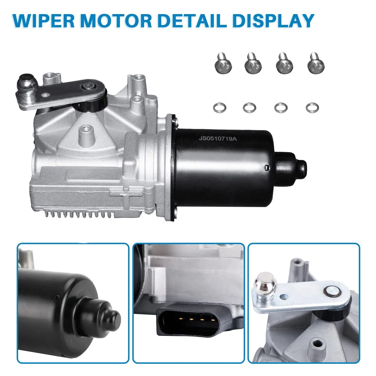 Motorino tergicristallo anteriore compatibile con Q7 3.0L 3.6L 4.2L TDI V6, ricambio per 4L1955119 4L1995119A 4L1910113 4L1955119