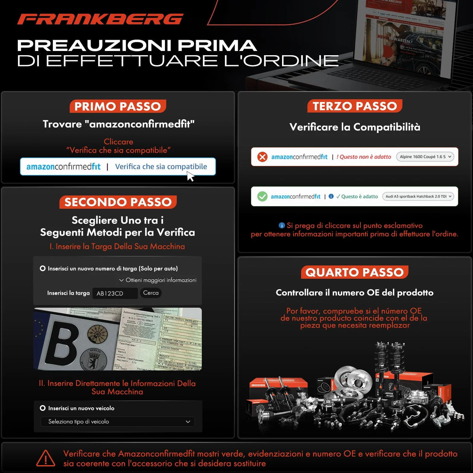 Frankberg 2x Ammortizzatori per sospensioni Ammortizzatori per telaio Anteriore sinistro destro 521mm Pressione del gas Compatibile con Serie 3 Touring E91 Serie 3 E90 Serie 3 Cabriolet E93 310982