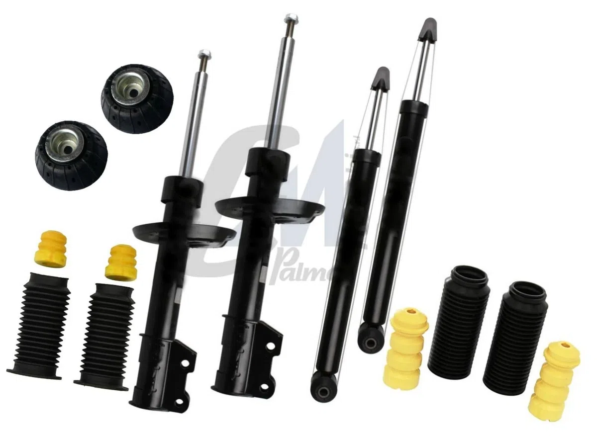 KIT 4 AMMORTIZZATORI ANTERIORI E POSTERIORI 4 CUFFIE TAMPONI SUPPORTI PUNTO 199