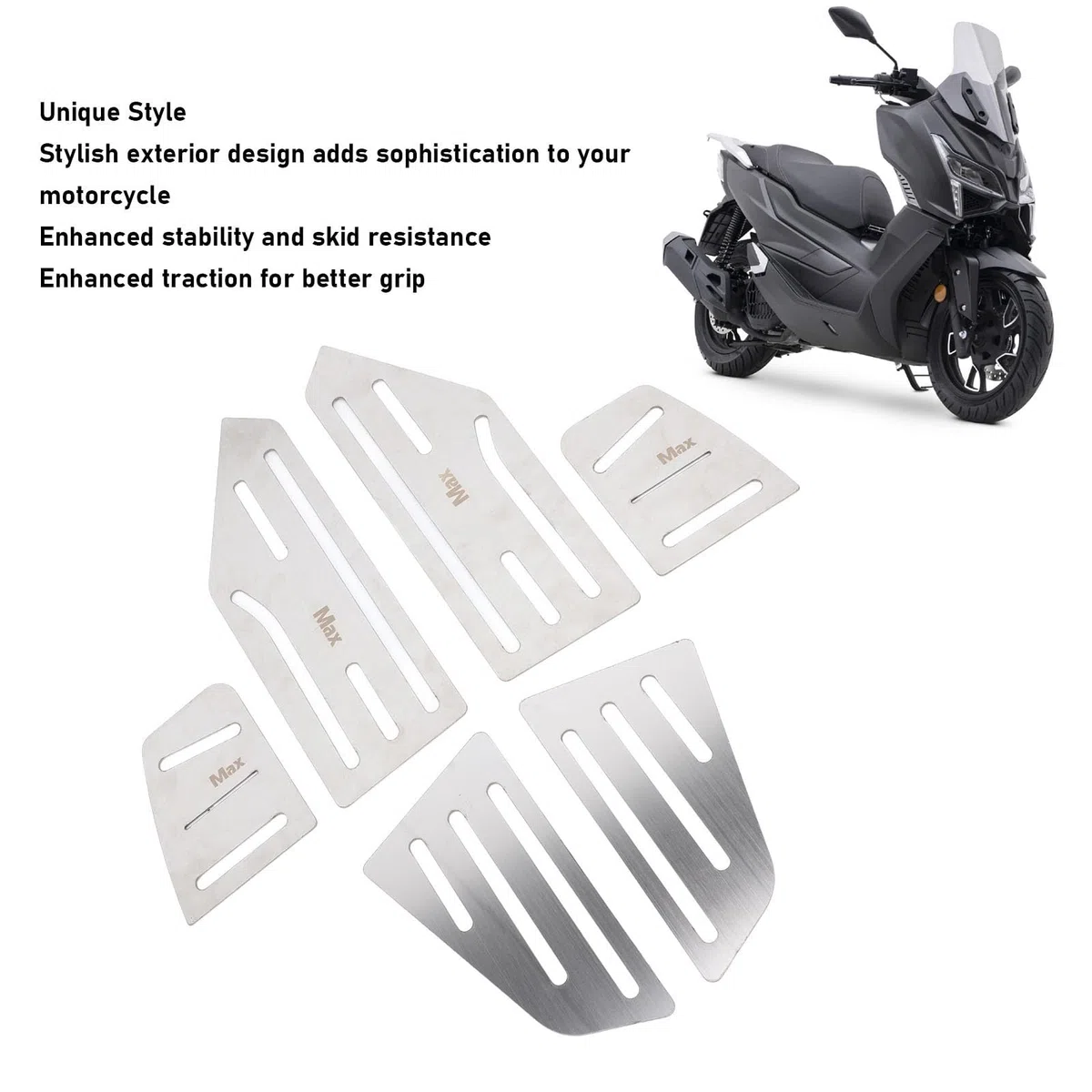 Pedali per Moto Set Poggiapiedi in Lega di Alluminio a stabilità Migliorata per VOGE SR4Max 6 Pezzi