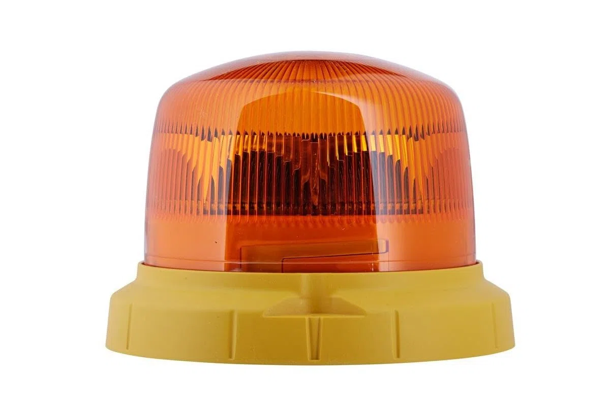 HELLA 2XD 012 480-301 LED-Proiettore rotante, MiniRay 2.1, 12/24V, ambra, avvitato, Cavo 200mm, Spina Spina piatta