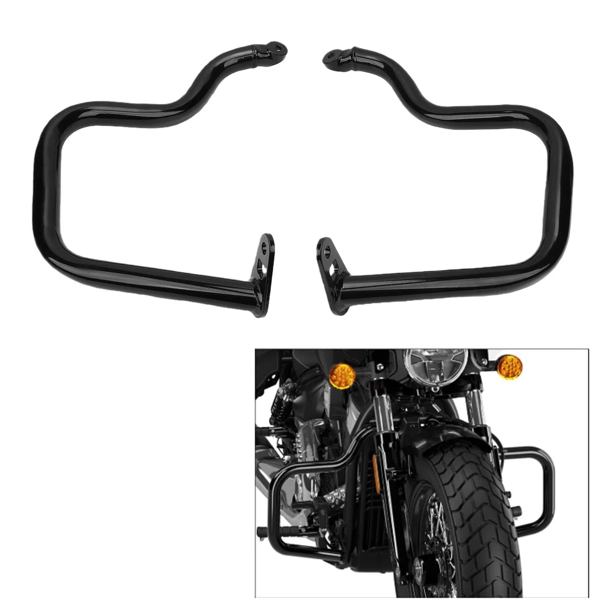 Aramox Barra di Protezione Autostradale per Protezione Motore Moto, Kit Barra di Metallo per Motore Inclusa 10 Accessori di Ricambio per Indian Super Scout 2025