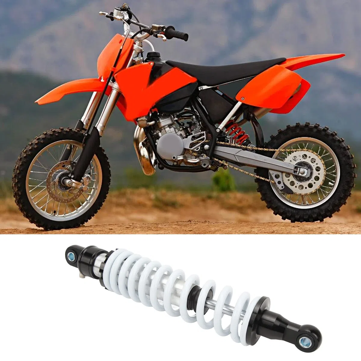 Ammortizzatore per moto, ammortizzatore da 360 mm preciso con smorzamento regolabile per ATV,Ammortizzatori e Staffe