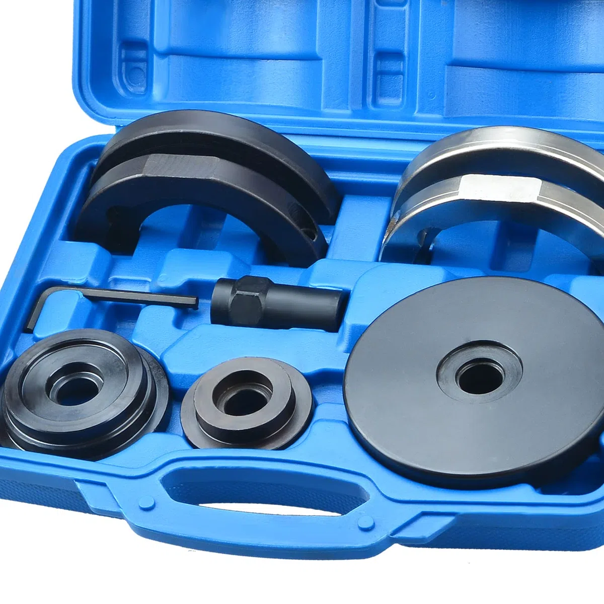 Strumento per la rimozione del Cuscinetto della Ruota Anteriore da 85 mm, Kit di rimozione del mozzo estrattore per pressa per Cuscinetti della Ruota, Compatibile con VW T5 Touareg