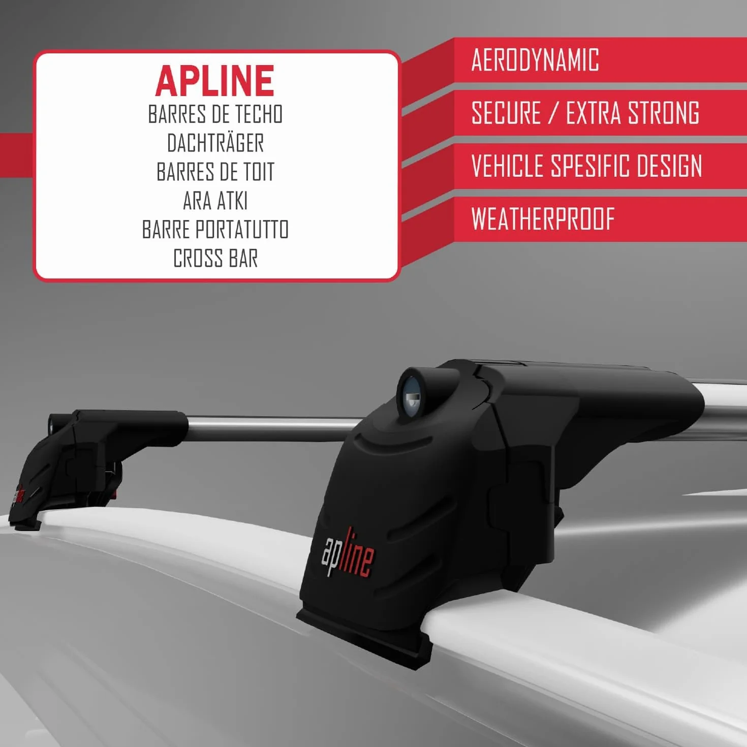 Compatibile con Hyundai Tucson 3 (TL) 2016-2021 Modello ACE-2 Barre Tetto Portapacchi Auto Barre Portatutto Grigio Alluminio 2 Barre