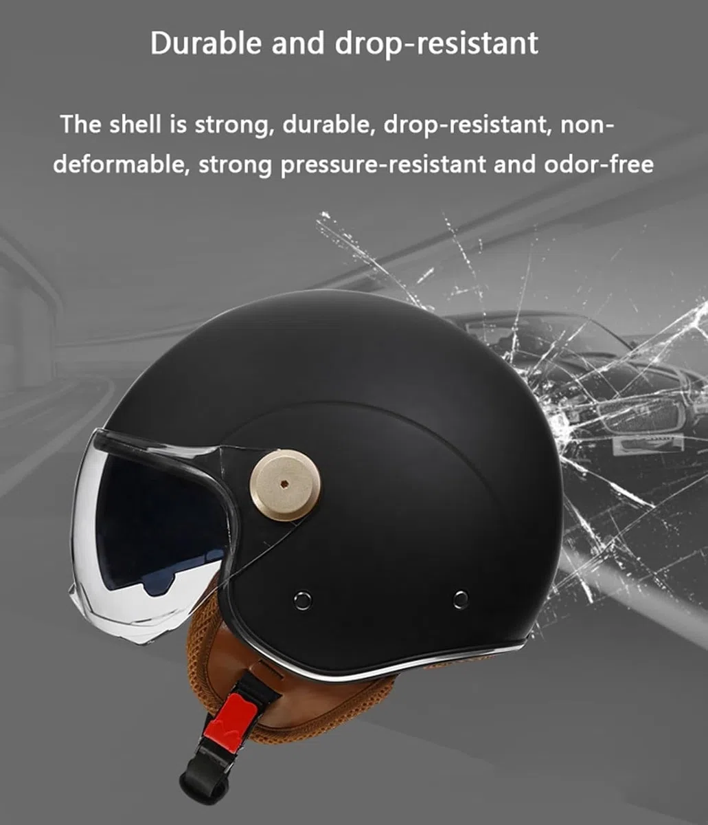 Casco Moto Bluetooth Casco Jet con Visiera Omologato ECE 3/4 Mezzo Casco Moto Aperto con Microfono Speaker per Donna E Uomo per Scooter Racing Crash Casco P
