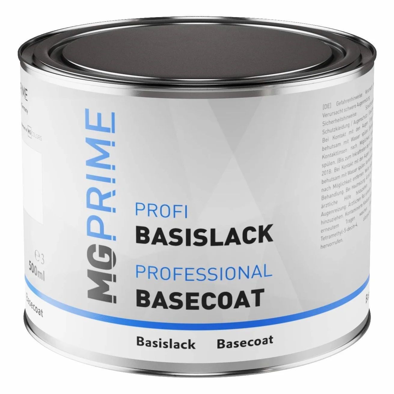 MG PRIME Vernice per auto Kit barattolo pronto all’uso per Audi LY7W / Y7W / 5B Lichtsilber Metallic/Light Silver Metallic Vernice di base + vernice trasparente 2K 1,25L