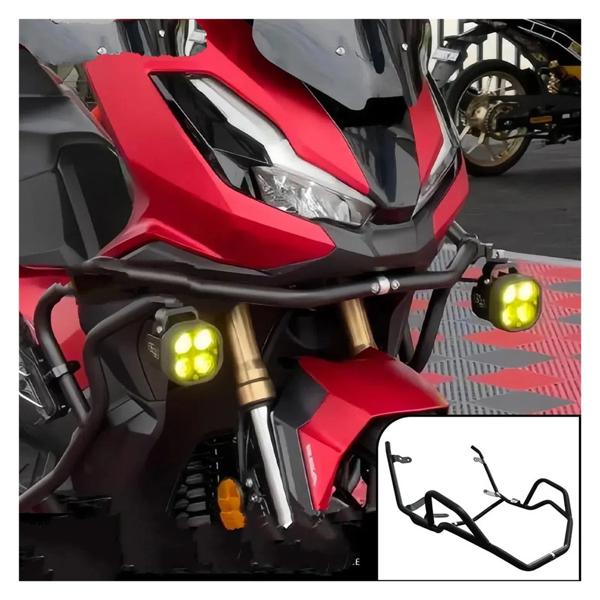 Paraurti paramotore Per ADV 350 2022-2025 Accessorio Per Moto Paraurti Motore Barra Di Protezione Gabbia Barra Di Protezione Telaio Motore