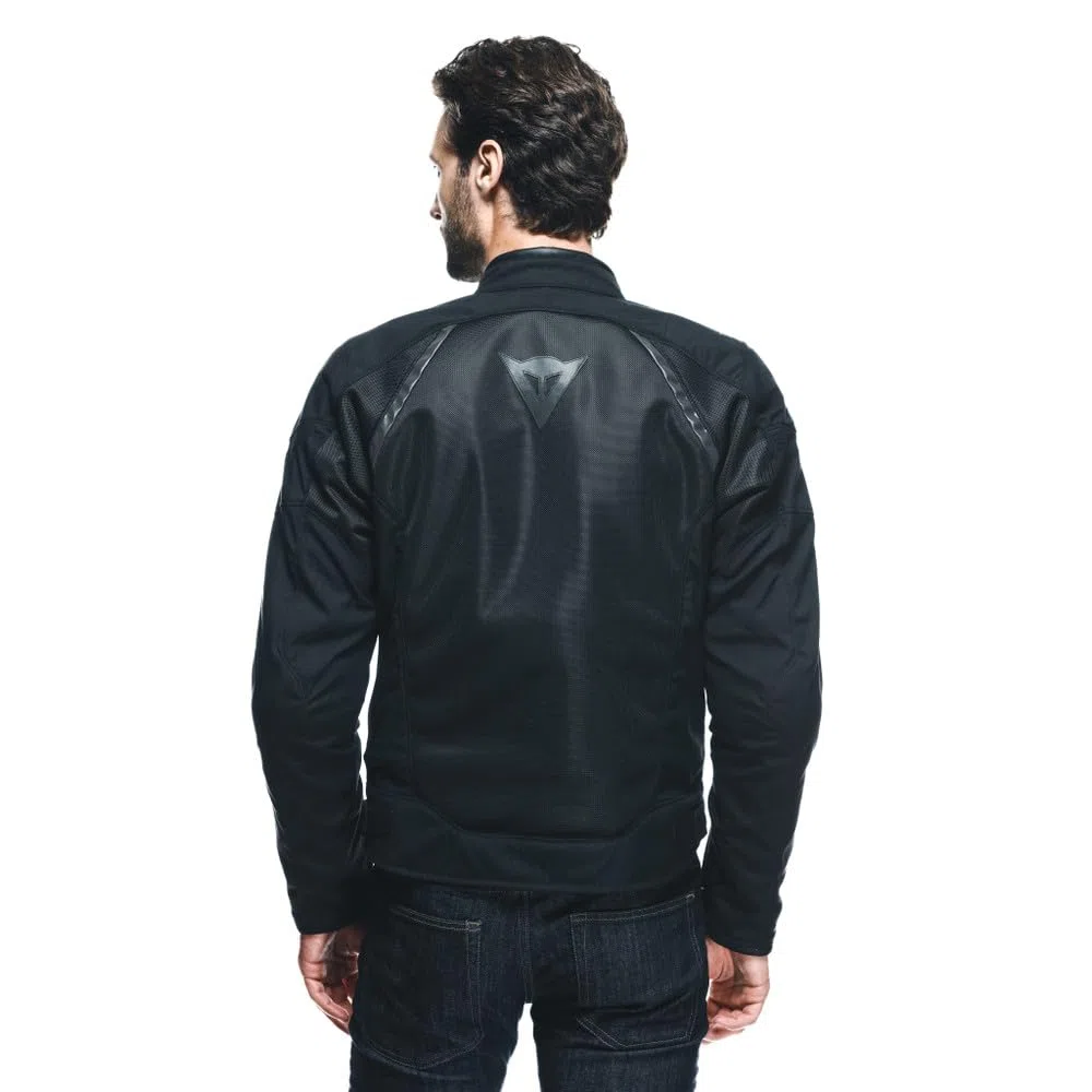 Dainese - Air Frame 3 Tex Jacket, Giacca da Moto Estiva in Tessuto, con Fodera Antivento, Nero, 48