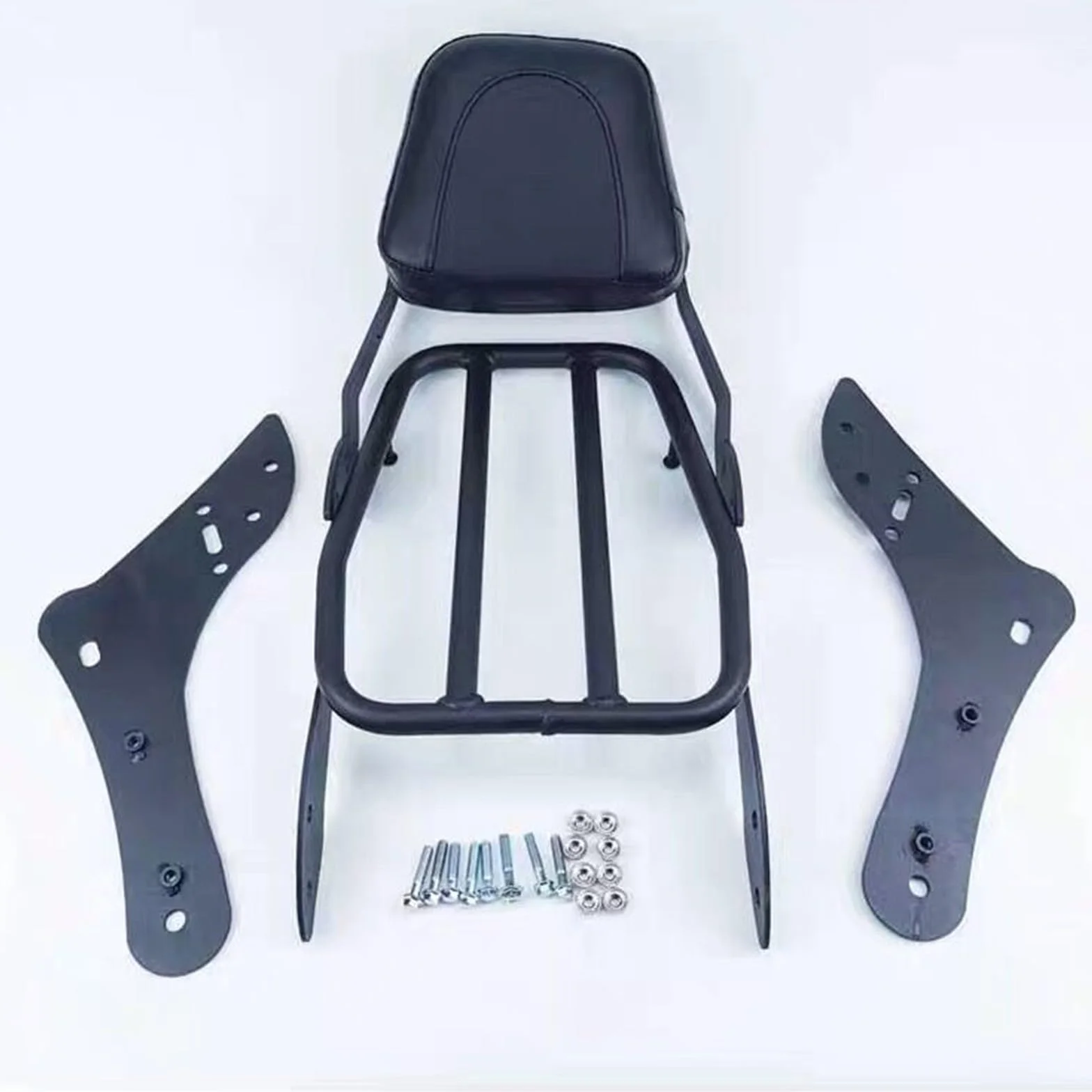 Schienale Sissy Bar per Moto con Portapacchi Posteriore per Kawasaki Vulcan S 650 VN650 Supporto per Top-Box Supporto Esteso Poggiaschiena Posteriore per Passeggero