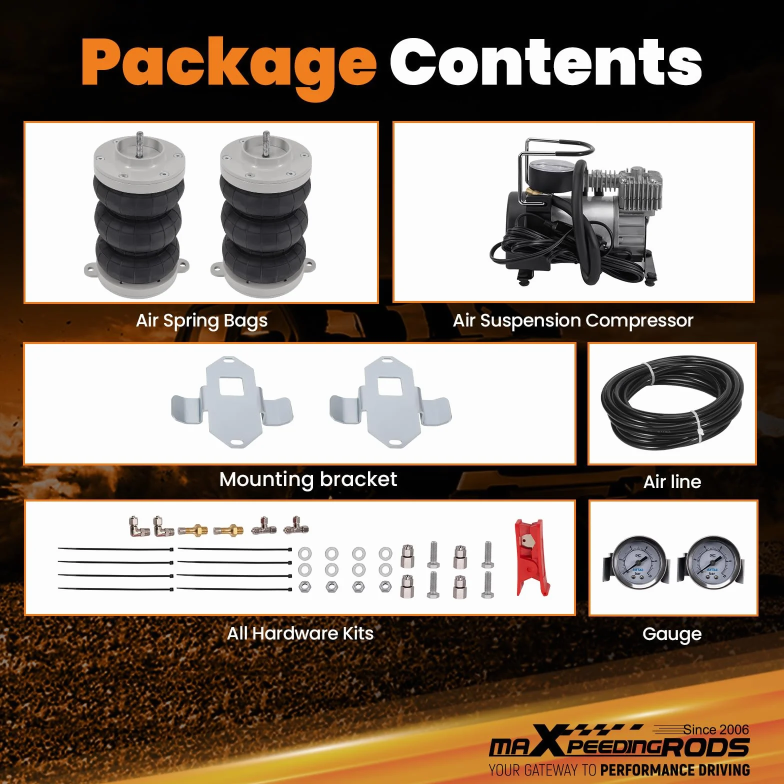 maXpeedingrods Kit Sospensioni Pneumatiche Compressore per Fiat Ducato 230 244 250, per Citroën Jumper, per Peugeot
