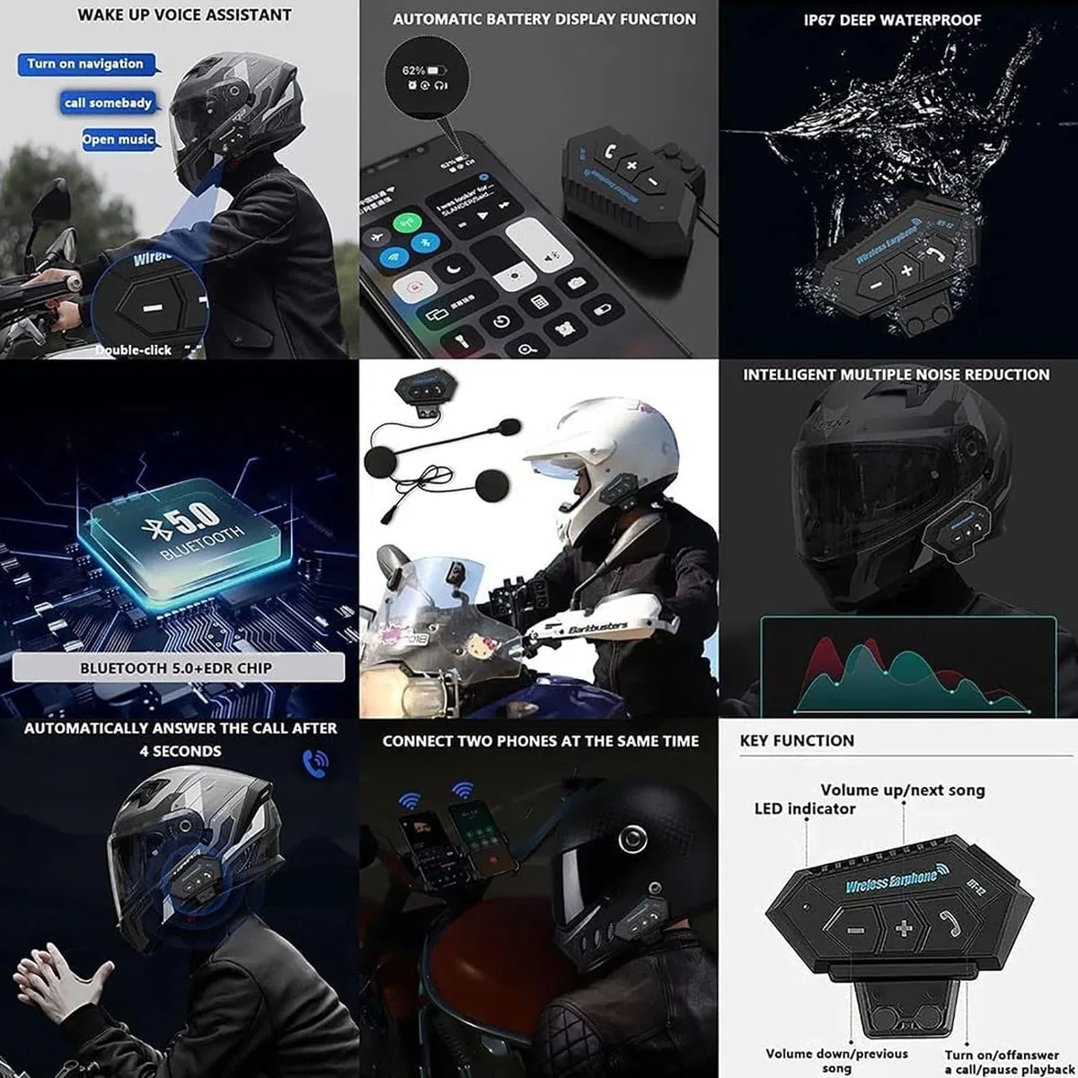Casco Moto Bluetooth Casco Jet con Visiera Omologato ECE 3/4 Mezzo Casco Moto Aperto con Microfono Speaker per Donna E Uomo per Scooter Racing Crash Casco P