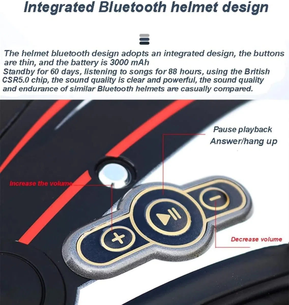 Casco Bluetooth integrato per adulti, casco jet scooter certificazione ECE, casco scooter, casco jet uomo e donna con doppia visiera F, M57-58CM