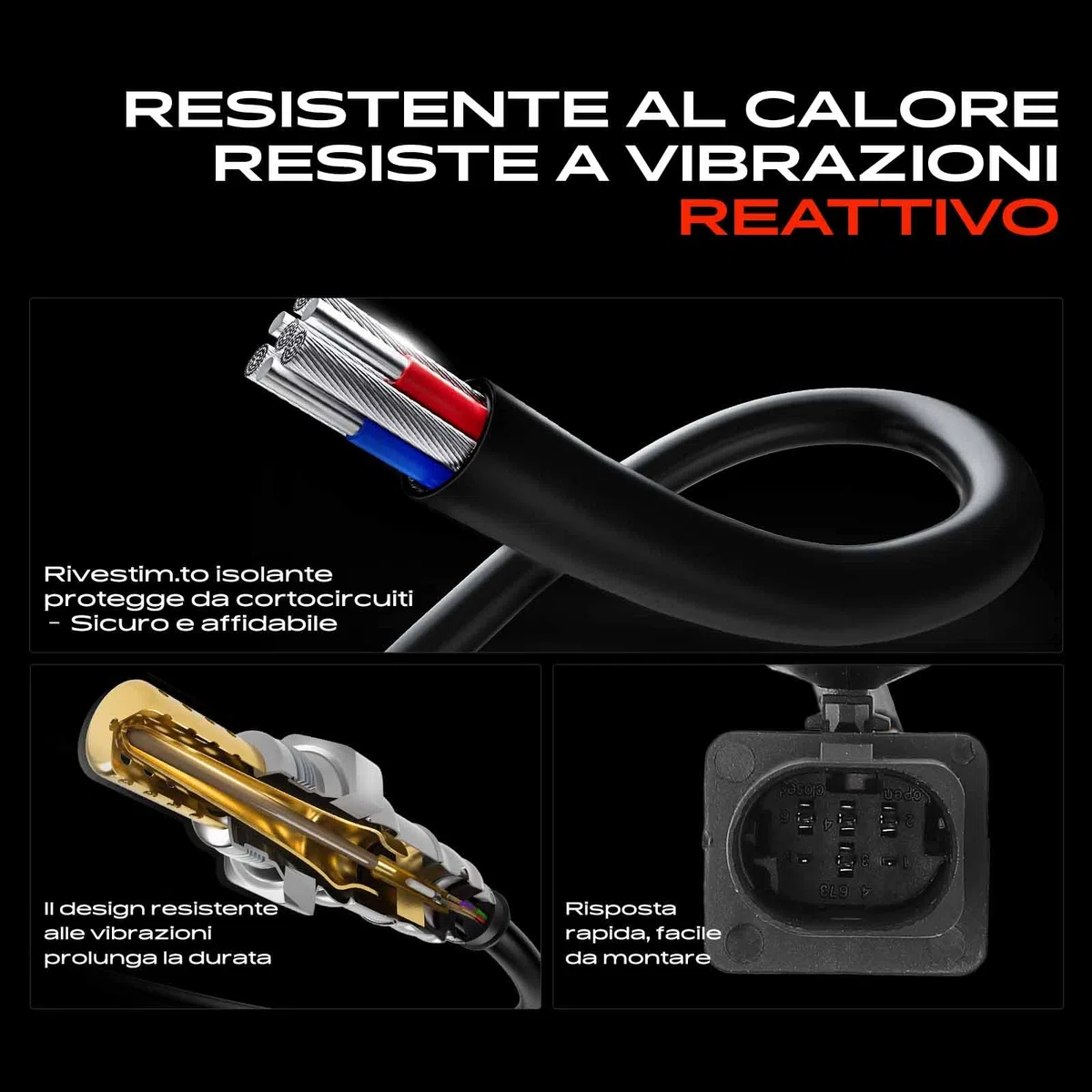 Frankberg Sonda lambda 6 poli Sonda di controllo Prima del catalizzatore Compatibile con Classe C W203 Classe E W211 Classe CLC CL203 CLK C209 Classe S W220 Classe E T-Model S211 Replace# 35427218