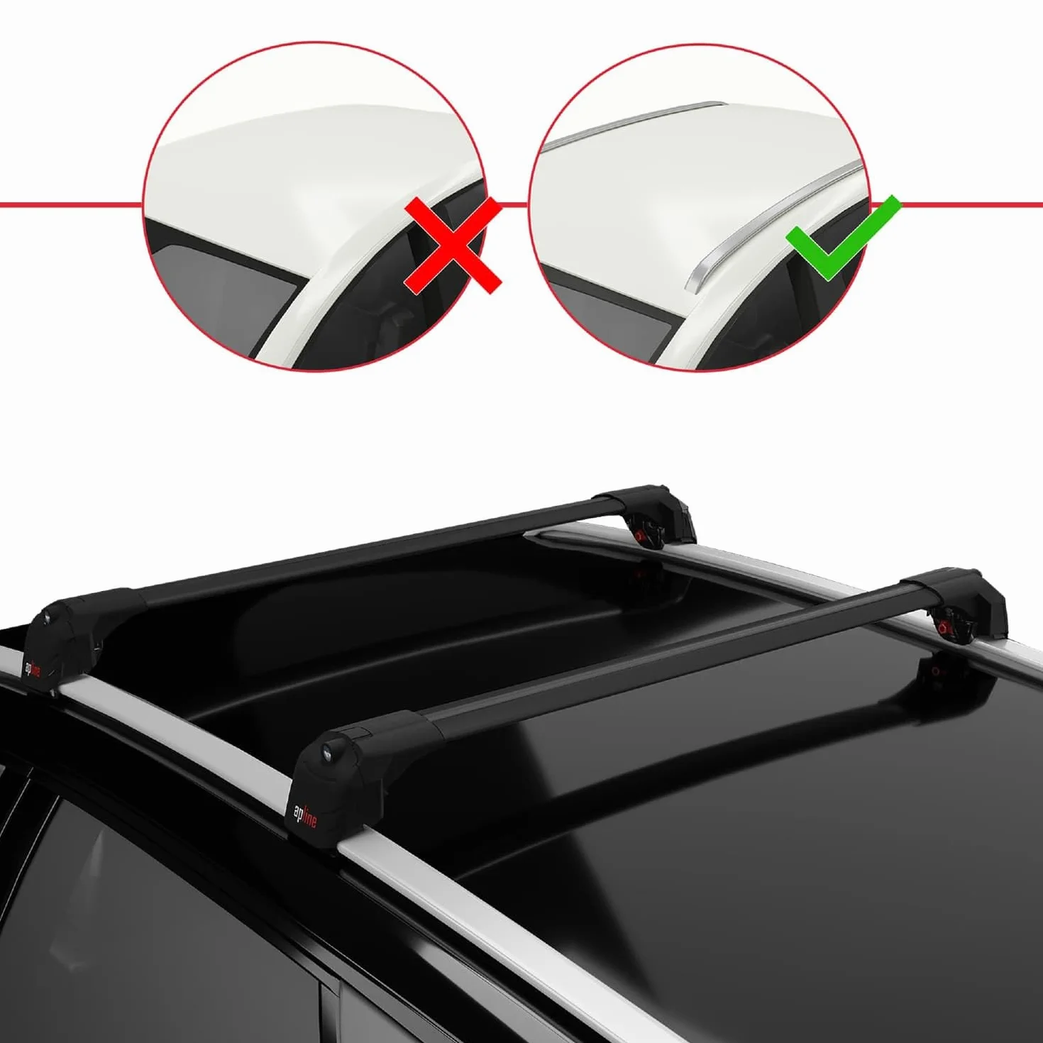 Compatibile con Volkswagen Tayron (DN) 2025-2026 Modello ACE-2 Barre Tetto Portapacchi Auto Barre Portatutto Nero Alluminio 2 Barre