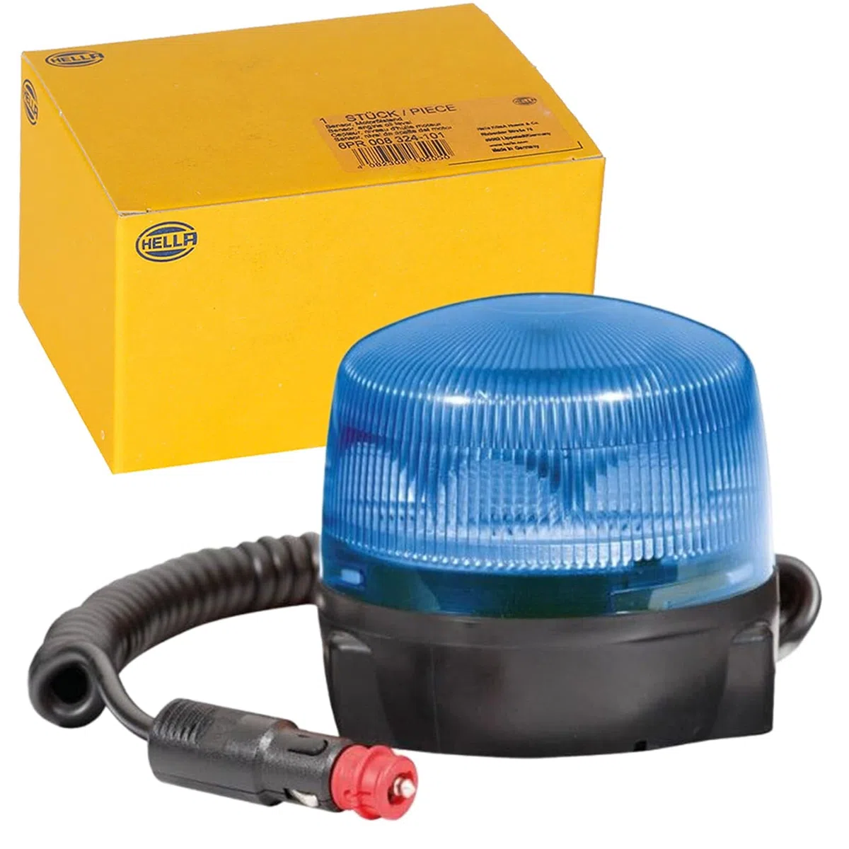 HELLA 2XD 012 878-121 LED-Luce identificazione lampeggiante, RotaLED, 12/24V, blu, Cavo 600mm, Spina DIN ISO 4165