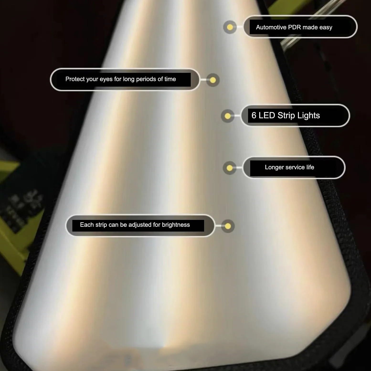 Luce PDR Per Impieghi Gravosi Lampada PDR LED Scheda Riflettore Strumenti Per La Riparazione Delle Ammaccature Set Di Strumenti Manuali Con Supporto Regolabile Per La Luce A LED Batteria Non Inclusa