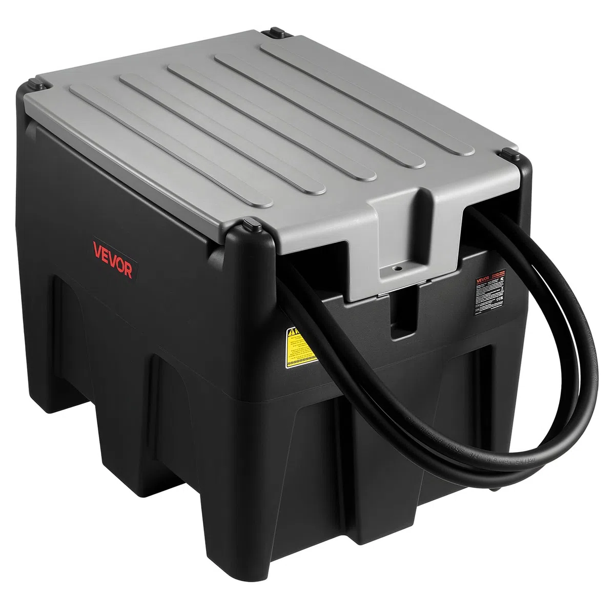VEVOR Serbatoio per Diesel Portatile Capacità 220 Litri, Serbatoio per Carburante con Pompa di Trasferimento Elettrica da 12 V Potenza 140W, Lunghezza Cavo Alimentazione 3,9m, Nero