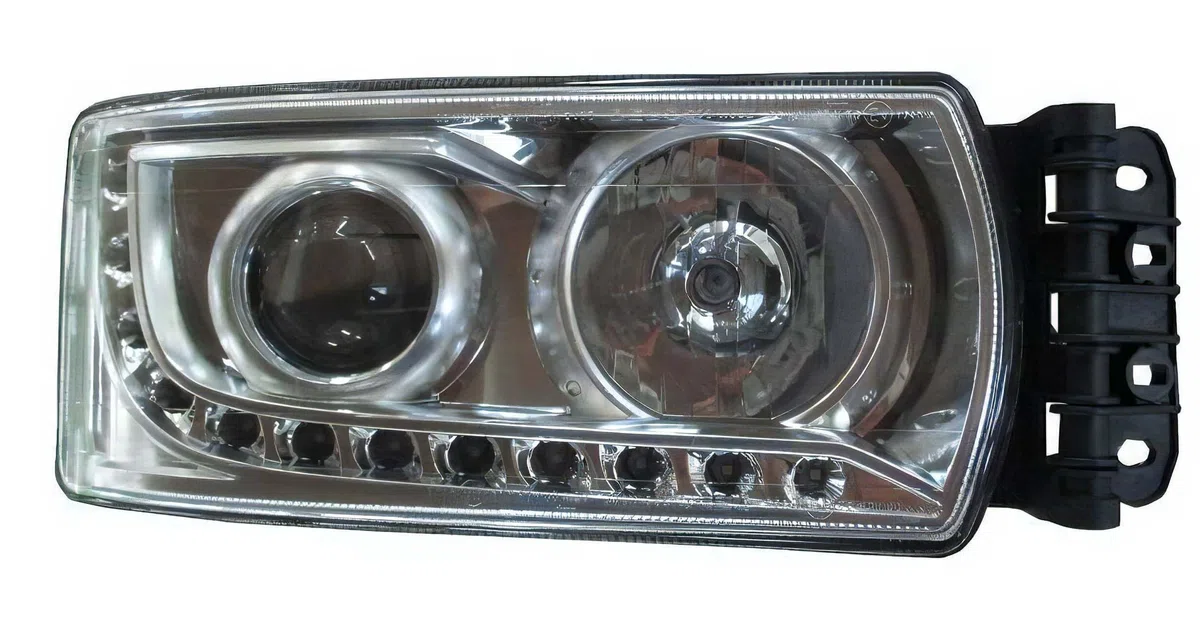 Fanale realizzato per Iveco STRALIS 2013> Destro H7 a LED regolaz. manuale con Centralina +Luce diurna a LED 5801745452