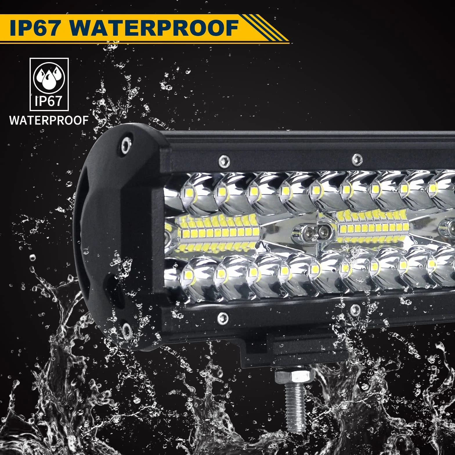 RIGIDON Barra Led Fuoristrada 30cm 12 Pollici 240W Barra Luce Led Con 12V Cablaggio, Lampade Luci di Guida per 4x4 Offroad Auto Trattore Camion SUV UTE ATV Barca Veicoli, 6000K Bianco