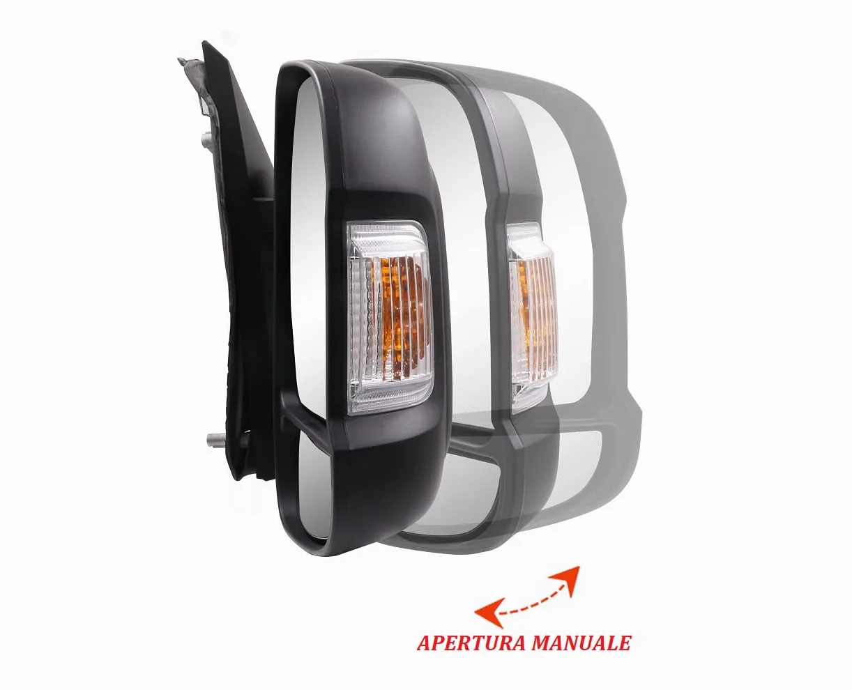 Specchietto Manuale Destro CAMPER DUCATO Retrovisore DX Dal 2006-2024 Braccio lungo,Freccia Integrata
