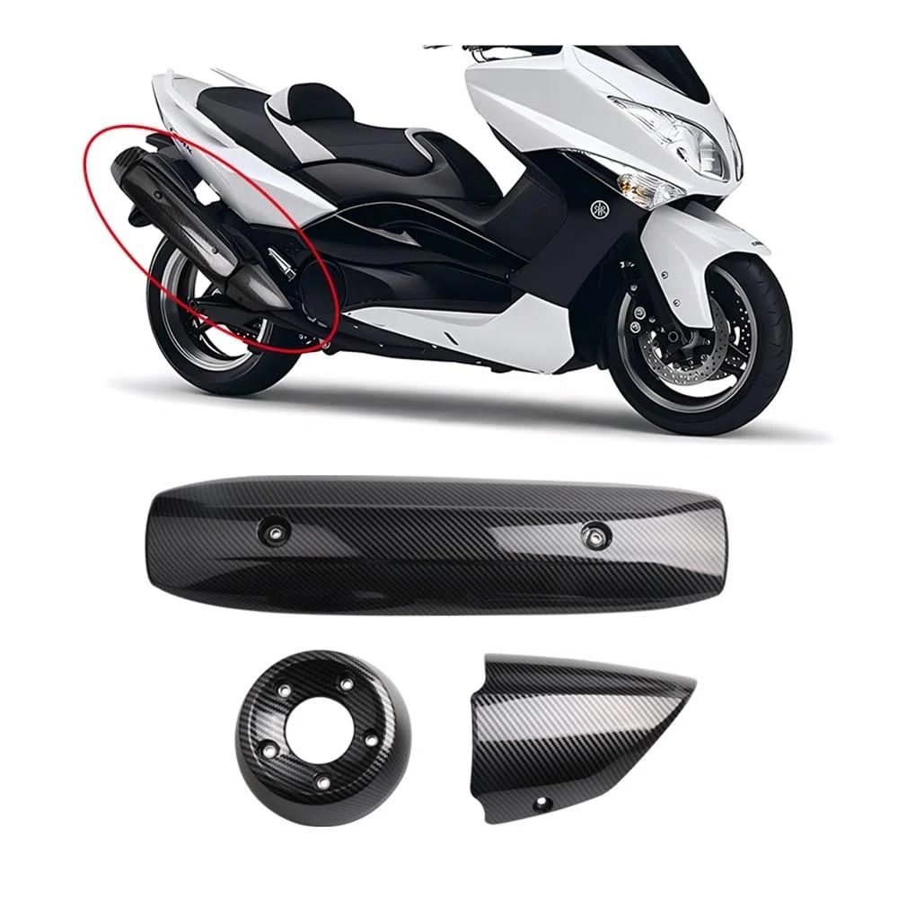 Scudo Termico Scarico per TMAX500 per TMAX 500 2008-2011 Copertura Marmitta Moto Protezione Calore Tubo di Scarico